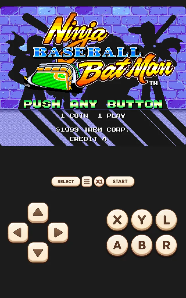 Arcade games get six face buttons plus coin and start — just like the cabinet.