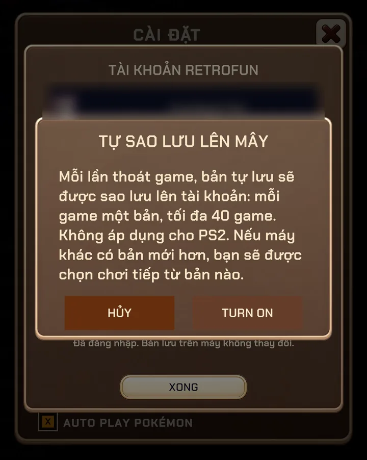 Turning on automatic backup: every time you leave a game, its latest save goes to your account.